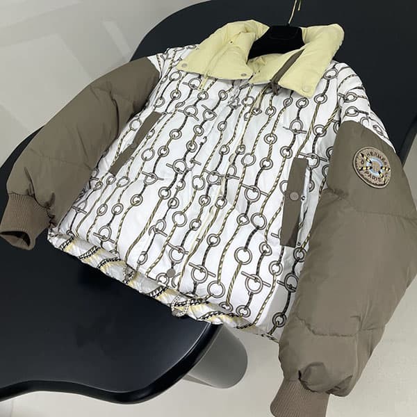 エルメス パロディ リバーシブルショートダウンジャケット H3H0165D29034